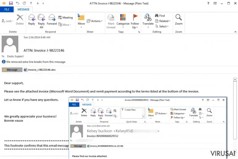 Malicious emails distributing Locky