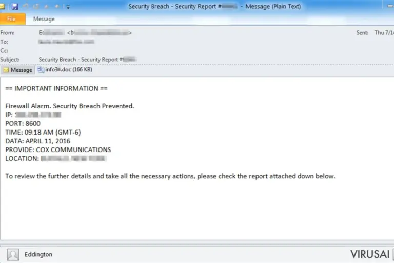 Phishing emails delivering ransomware