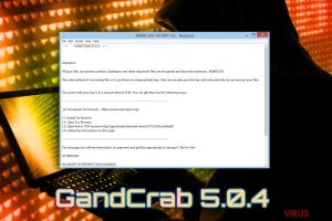 Gandcrab 5.0.4 ransomware