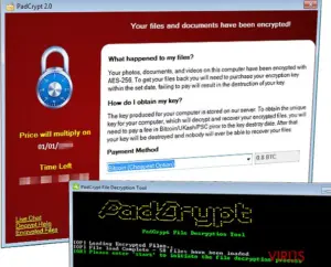PadCrypt virus files