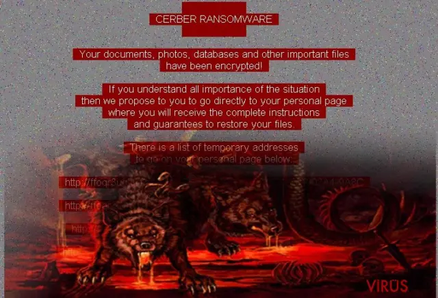 Red Cerber ransom note