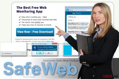 SafeWeb reklam virüsünün ekran görüntüsü