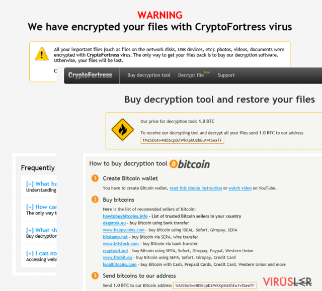 The picture of CryptoFortress ransomware